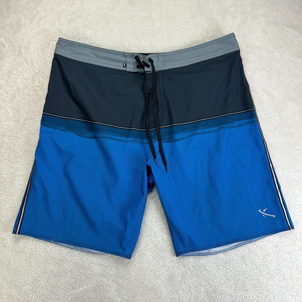 Lost Mayhem Carbon Series Boardshorts Mens 2XL Blue Colorblock Drawstring Beach